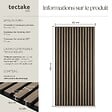 TECTAKE - Lot de 4 panneaux acoustiques muraux 3d placage en bois véritable feutre insonorisant chêne foncé découpables 120 x 60 cm - vignette