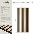 TECTAKE - Lot de 4 panneaux acoustiques 3d placage en bois véritable chêne clair 120 x 60 cm feutre insonorisant découpables - vignette