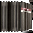 TECTAKE - Lot de 8 panneaux acoustiques muraux placage en bois véritable chêne gris 110 x 50 cm 3d feutre insonorisant découpables - vignette
