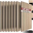 TECTAKE - Lot 8 panneaux acoustiques 3d placage en bois véritable feutre insonorisant découpables chêne clair 120 x 60 cm - vignette