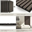 TECTAKE - Lot de 8 panneaux acoustiques 120 x 60 cm en mdf placage en bois véritable chêne gris 3d feutre insonorisant découpables - vignette