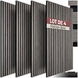 TECTAKE - Lot de 4 panneaux acoustiques muraux 3d 120 x 60 cm placage en bois véritable chêne gris clair feutre insonorisant découpables - vignette