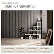 TECTAKE - Lot de 4 panneaux acoustiques muraux 3d 120 x 60 cm placage en bois véritable chêne gris clair feutre insonorisant découpables - vignette