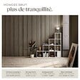 TECTAKE - Lot 8 panneaux acoustiques muraux décoratifs 120 x 60 cm placage en bois véritable chêne foncé découpables - vignette