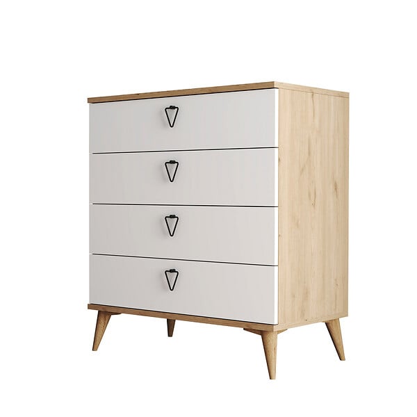 HABITAT ET JARDIN - Commode en bois "Versa-Ce" - 80 x 45 x 90 cm - Blanc - large
