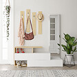 HABITAT ET JARDIN - Meuble d'entrée avec miroir en bois "Ramda" - 137 x 35 x 154 cm - Beige - vignette