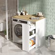 HABITAT ET JARDIN - Meuble de salle de bain pour lave-linge en bois "SA1" - 93 x 60 x 88 cm - Blanc - vignette