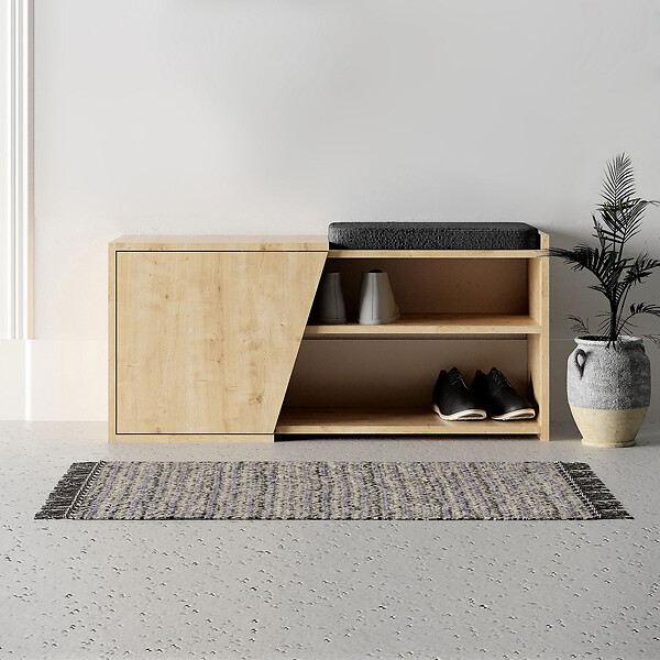 HABITAT ET JARDIN - Meuble à chaussures en bois "Fiona" - 104 x 37 x 47 cm - Beige - large