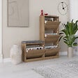 HABITAT ET JARDIN - Meuble à chaussures avec assise en bois "Dude" - 105 x 26 x 118 cm - Marron - vignette