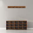 HABITAT ET JARDIN - Meuble à chaussures avec porte manteau en bois "Talu" - 120 x 30 x 52 cm - Marron - vignette