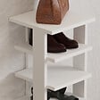HABITAT ET JARDIN - Meuble à chaussures en bois "Ayka" - 30 x 30 x 110 cm - Blanc - vignette