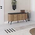 HABITAT ET JARDIN - Meuble à chaussures en bois "Dune" - 107 x 35 x 55 cm - Marron - vignette