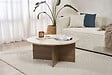 HABITAT ET JARDIN - Table basse en bois "Soleil" - 90 x 90 x 40 cm - Travertin - vignette