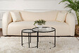 HABITAT ET JARDIN - Lot de 2 tables basses en métal "Aurum" - 60 x 60 x 43 cm - Noir Gris - vignette