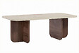 HABITAT ET JARDIN - Table basse en bois "Akira" - 120 x 60 x 41 cm - Travertin - vignette