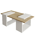 HABITAT ET JARDIN - Table basse en bois "Matris" - 90 x 46 x 37 cm - Blanc - vignette