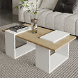HABITAT ET JARDIN - Table basse en bois "Matris" - 90 x 46 x 37 cm - Blanc - vignette