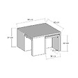 HABITAT ET JARDIN - Ensemble de tables basses en bois "Ortanca" - 60 x 60 x 37 cm - Chêne Saphir - vignette