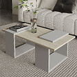 HABITAT ET JARDIN - Table basse en bois "Matris" - 90 x 46 x 37 cm - Travertin - vignette