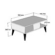 HABITAT ET JARDIN - Table basse en bois "Lidya" - 90 x 54 x 39 cm - Marron - vignette