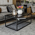 HABITAT ET JARDIN - Table basse en bois "Asude" - 95 x 55 x 42 cm - Noir - vignette