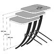 HABITAT ET JARDIN - Lot de 3 tables basses gigognes en bois "Pion" - 45 x 35 x 60 cm - Marron - vignette
