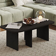 HABITAT ET JARDIN - Ensemble Tables Basses en bois "Iris" - 90 x 45 x 35 cm - Noir - vignette