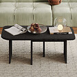 HABITAT ET JARDIN - Ensemble Tables Basses en bois "Iris" - 90 x 45 x 35 cm - Noir - vignette