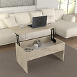HABITAT ET JARDIN - Table basse avec coffre de rangement en bois "Akilli" - 90 x 45 x 52 cm - Travertin - vignette