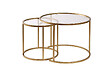 HABITAT ET JARDIN - Lot de 2 tables basses en métal "Aurum" - 60 x 60 x 43 cm - Or Transparent - vignette