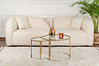 HABITAT ET JARDIN - Lot de 2 tables basses en métal "Aurum" - 60 x 60 x 43 cm - Or Transparent - vignette