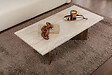 HABITAT ET JARDIN - Table basse en bois "Sabin" - 119 x 60 x 40 cm - Travertin - vignette