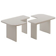 HABITAT ET JARDIN - Ensemble tables basses en bois "Iris" - 90 x 45 x 35 cm - Blanc - vignette