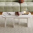 HABITAT ET JARDIN - Ensemble tables basses en bois "Iris" - 90 x 45 x 35 cm - Blanc - vignette