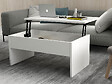 HABITAT ET JARDIN - Table basse avec coffre de rangement en bois "Akilli" - 90 x 52 x 45 cm - Blanc - vignette