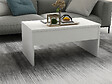 HABITAT ET JARDIN - Table basse avec coffre de rangement en bois "Akilli" - 90 x 52 x 45 cm - Blanc - vignette