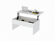 HABITAT ET JARDIN - Table basse avec coffre de rangement en bois "Akilli" - 90 x 52 x 45 cm - Blanc - vignette