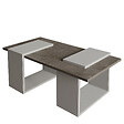 HABITAT ET JARDIN - Table basse en bois "Matris" - 90 x 46 x 37 cm - Gris - vignette