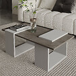 HABITAT ET JARDIN - Table basse en bois "Matris" - 90 x 46 x 37 cm - Gris - vignette
