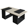 HABITAT ET JARDIN - Table basse en bois "Matris" - 90 x 46 x 37 cm - Gris anthracite - vignette
