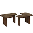 HABITAT ET JARDIN - Ensemble tables basses en bois "Iris" - 90 x 45 x 35 cm - Marron - vignette