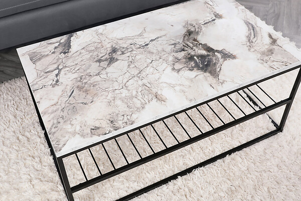 HABITAT ET JARDIN - Table basse en bois "Asude" - 95 x 55 x 42 cm - Blanc - large
