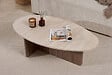 HABITAT ET JARDIN - Table basse en bois "Orba" - 120 x 65 x 40 cm - Travertin - vignette