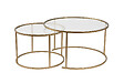 HABITAT ET JARDIN - Lot de 2 tables basses en métal "Aurum" - 80 x 80 x 43 cm - Or Transparent - vignette