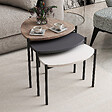 HABITAT ET JARDIN - Lot de 3 tables basses gigognes en bois "Lenny" - 45 x 45 x 45 cm - Multicolore - vignette