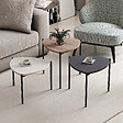HABITAT ET JARDIN - Lot de 3 tables basses gigognes en bois "Lenny" - 45 x 45 x 45 cm - Multicolore - vignette