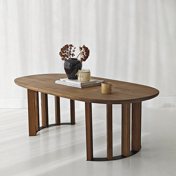 HABITAT ET JARDIN - Table basse en bois "Elysia" - 120 x 60 x 40 cm - Marron - large