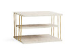 HABITAT ET JARDIN - table d'appoint en bois "Lifon" 50 x 40 x 33 cm - Travertin - vignette