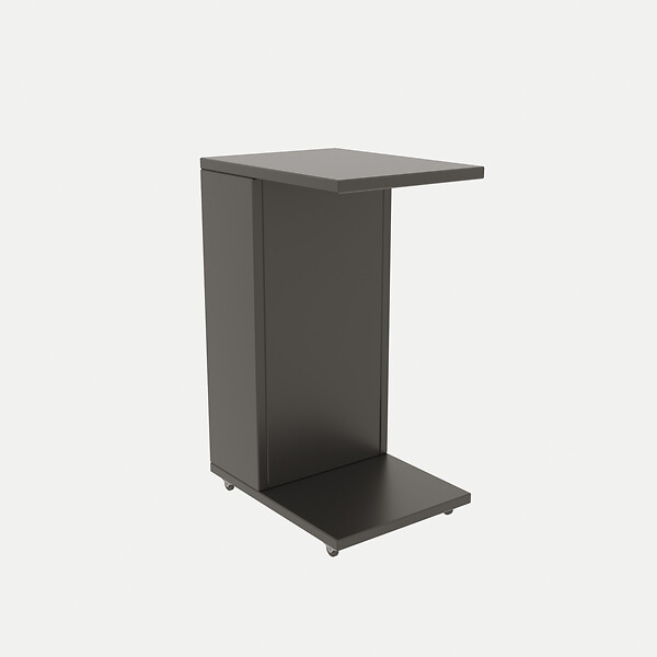 HABITAT ET JARDIN - Table d'appoint en bois "Filinta" - 30 x 40 x 63 cm - Gris anthracite - large