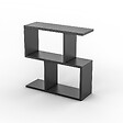 HABITAT ET JARDIN - Table d'appoint en bois "Life" - 60 x 20 x 60 cm - Anthracite - vignette